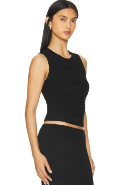 Women Autumn Cashmere Matching Sets>Broken Stitch Crop Tank