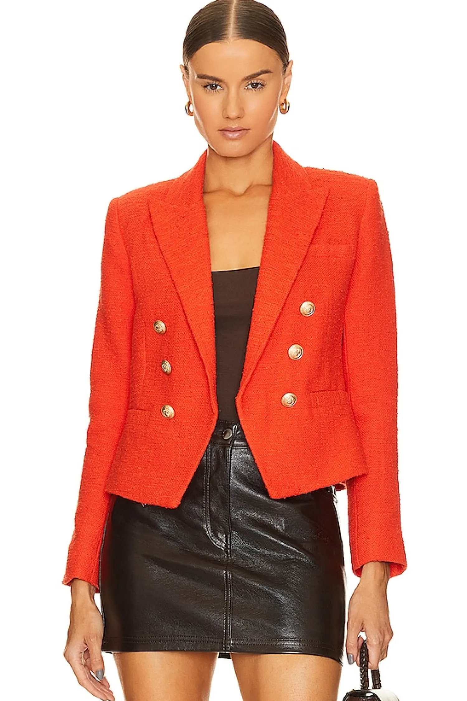 Women L'AGENCE Jackets & Coats>Brooke Double Breasted Crop Blazer