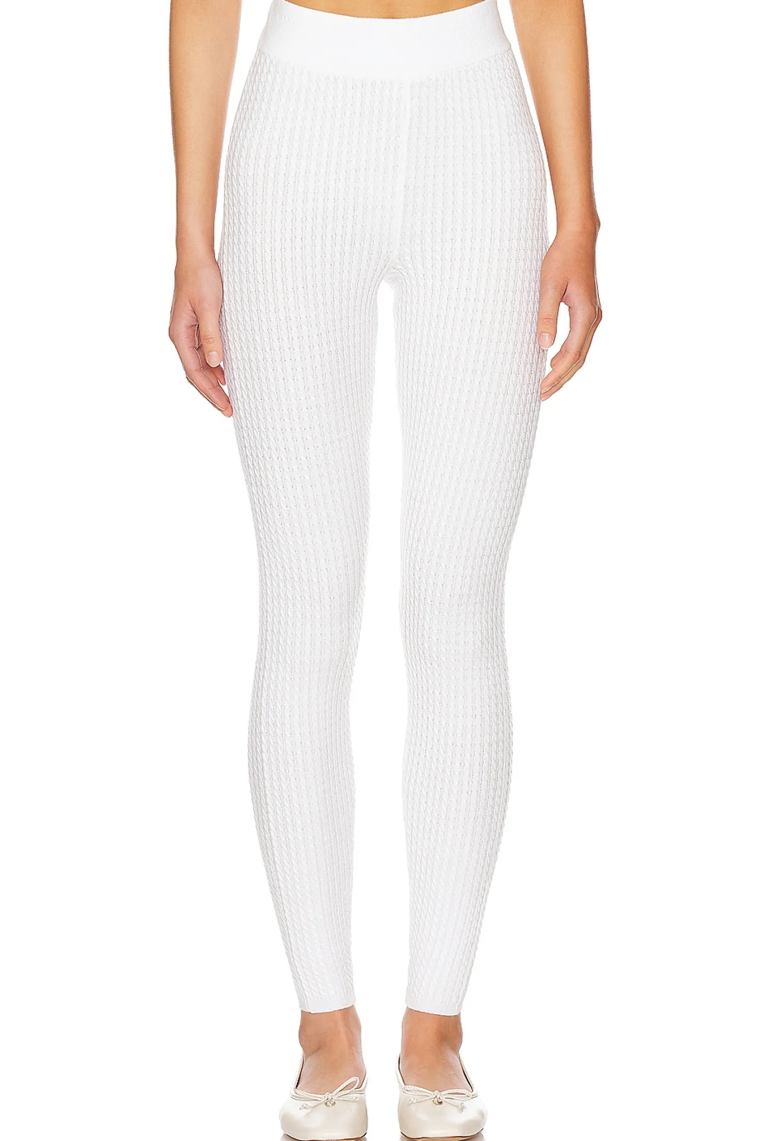 Women WeWoreWhat Pants>Cable Knit Legging