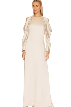 Women SIMKHAI Dresses>Caitlyn Draped Off Shoulder Gown