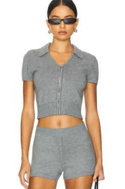 Women GUIZIO Matching Sets>Calesia Zip-up Top