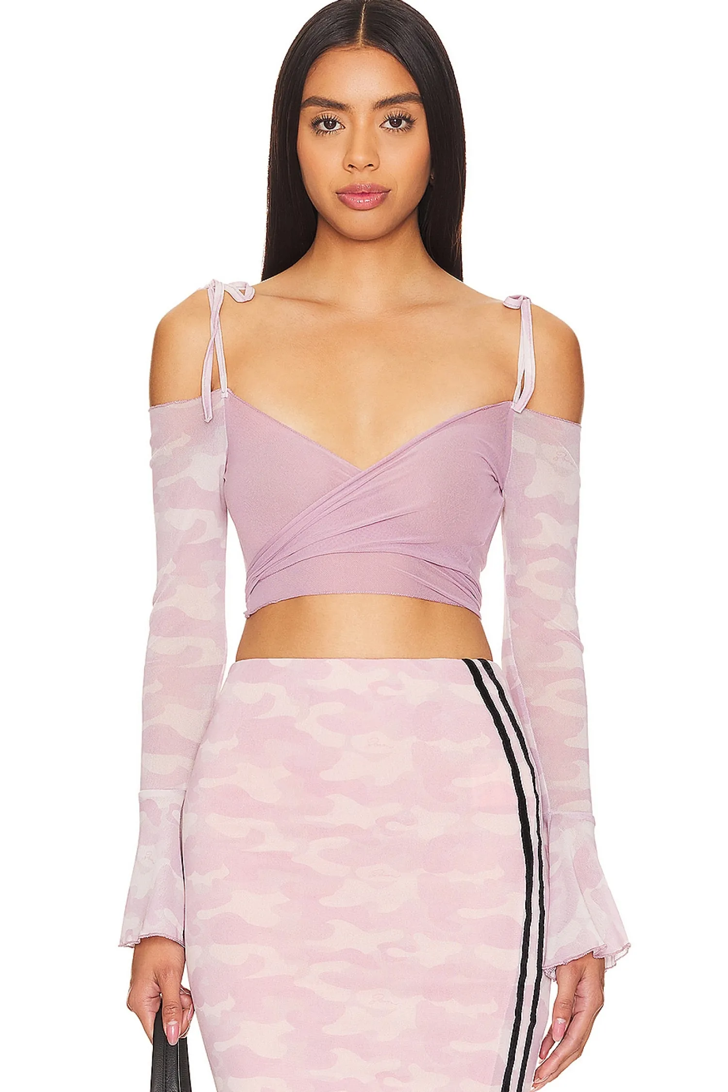 Women Zemeta Matching Sets>Mesh Wrap Cardi