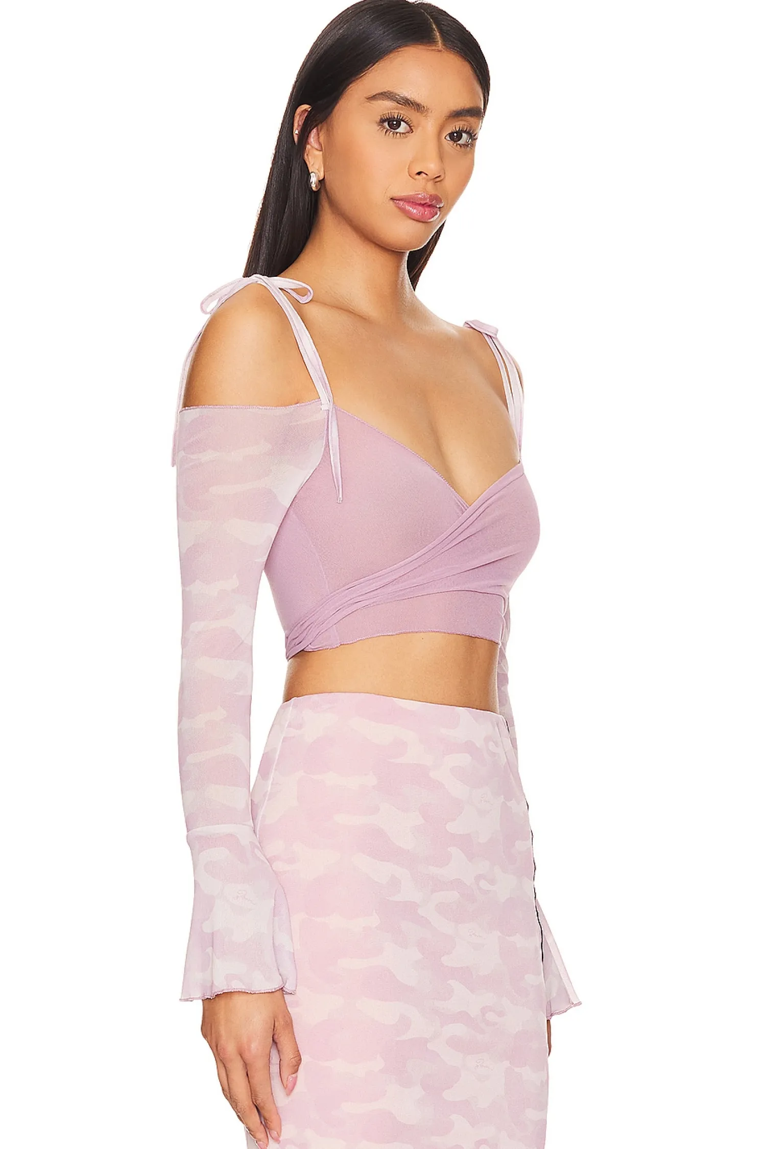 Women Zemeta Matching Sets>Mesh Wrap Cardi
