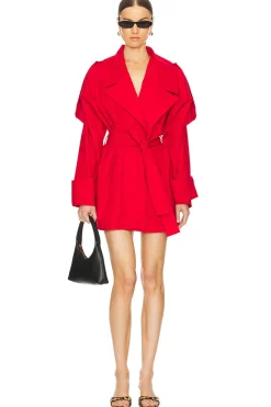 Women SELMACILEK Dresses>Canvas Belt Detailed Jacket Dress