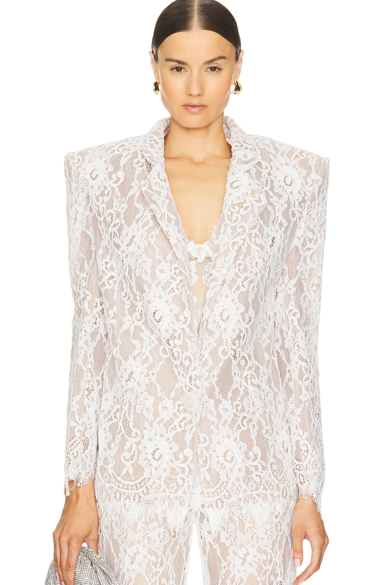Women Bronx and Banco Jackets & Coats>Capri Blanc Lace Blazer