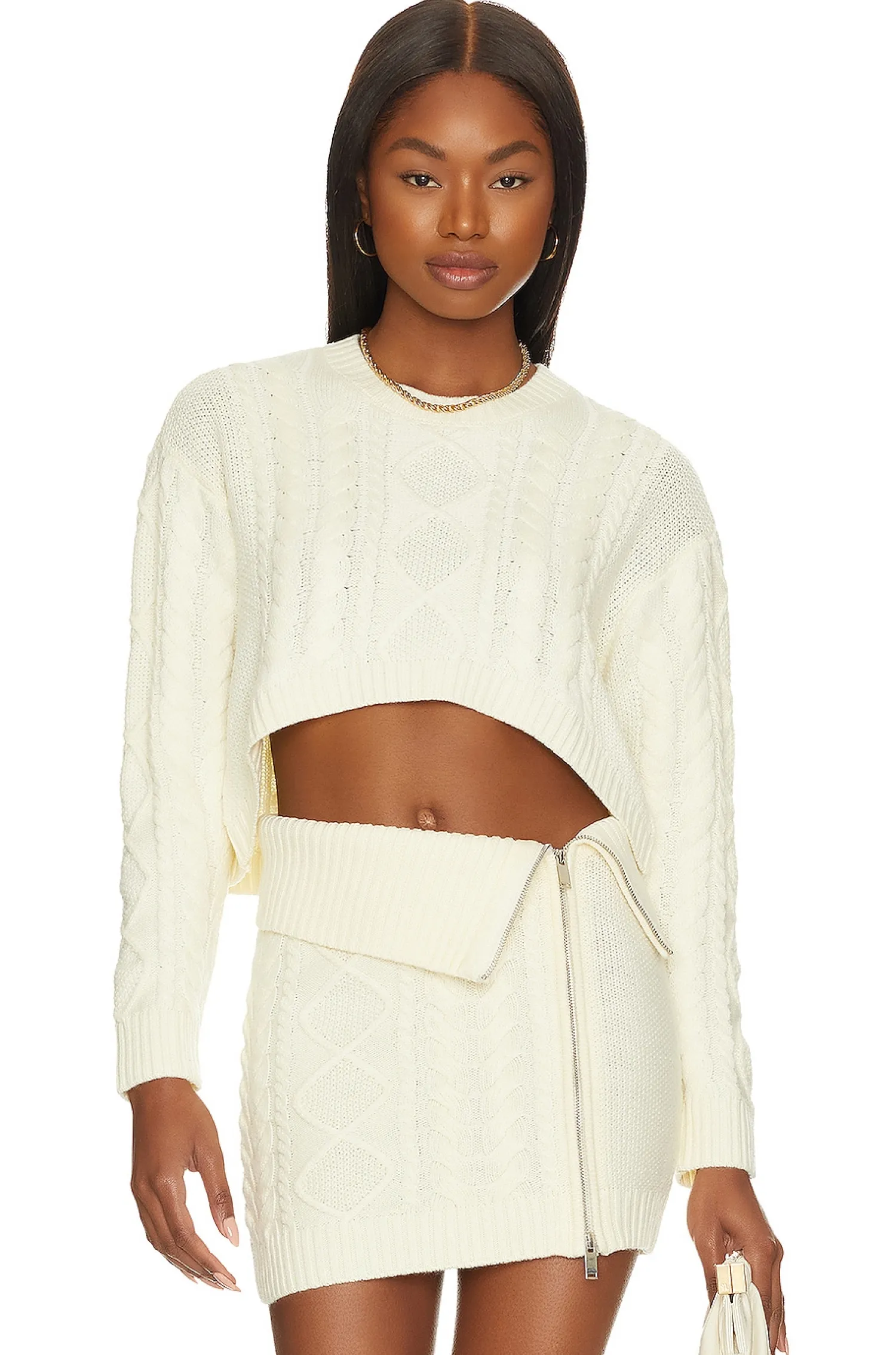 Women Camila Coelho Matching Sets>Carmen Cropped Cable Crew