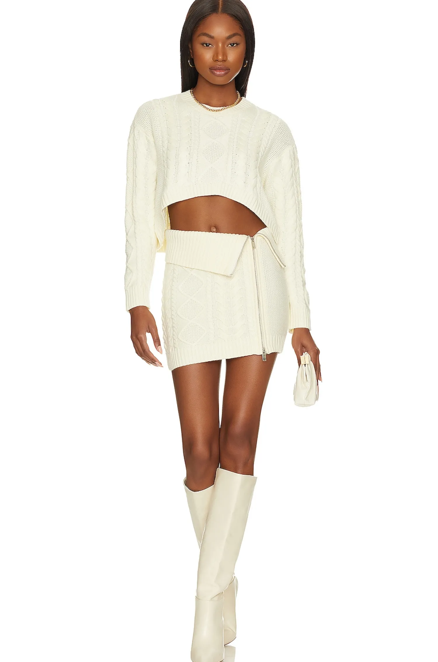 Women Camila Coelho Matching Sets>Carmen Cropped Cable Crew