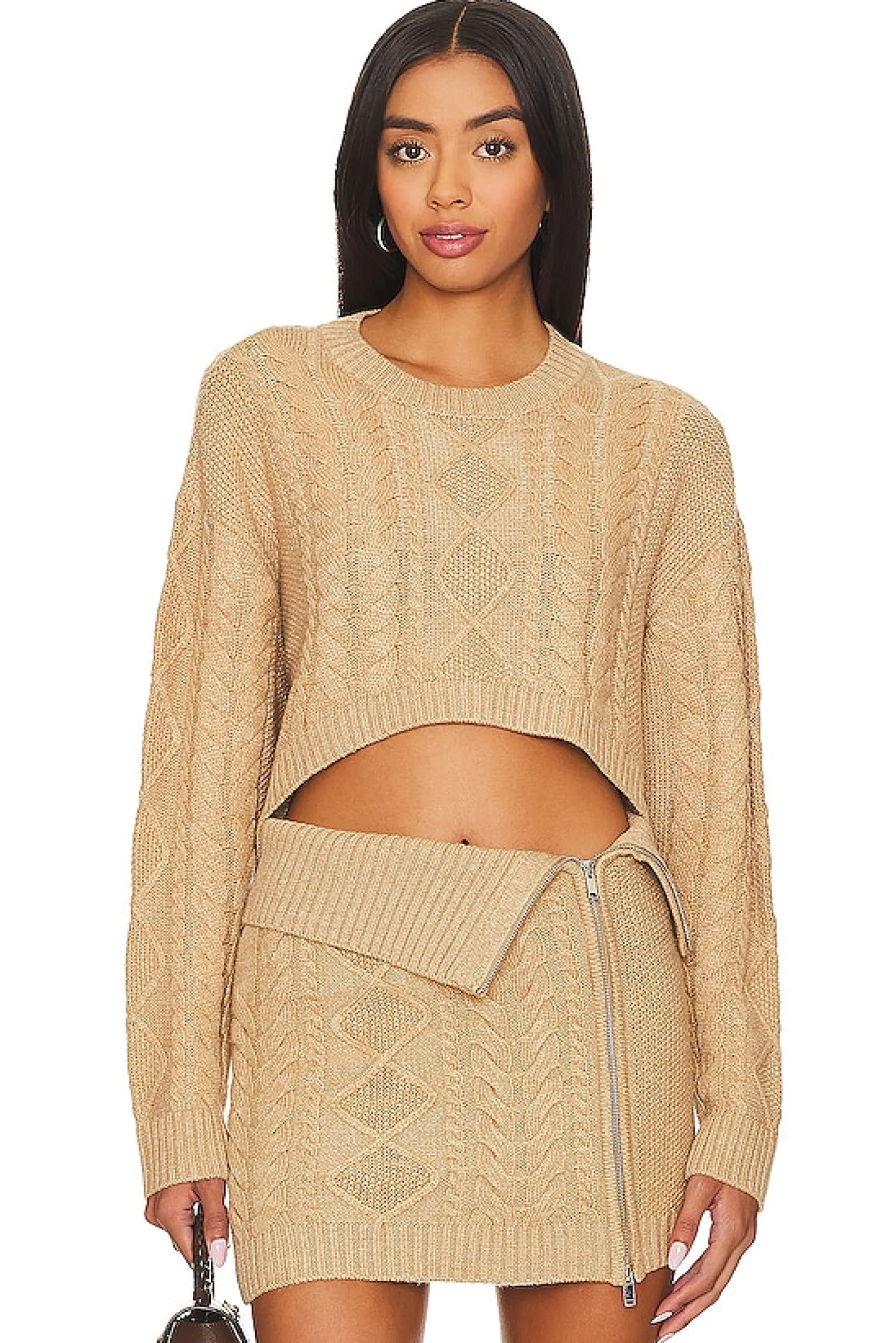 Women Camila Coelho Matching Sets>Carmen Cropped Cable Crew
