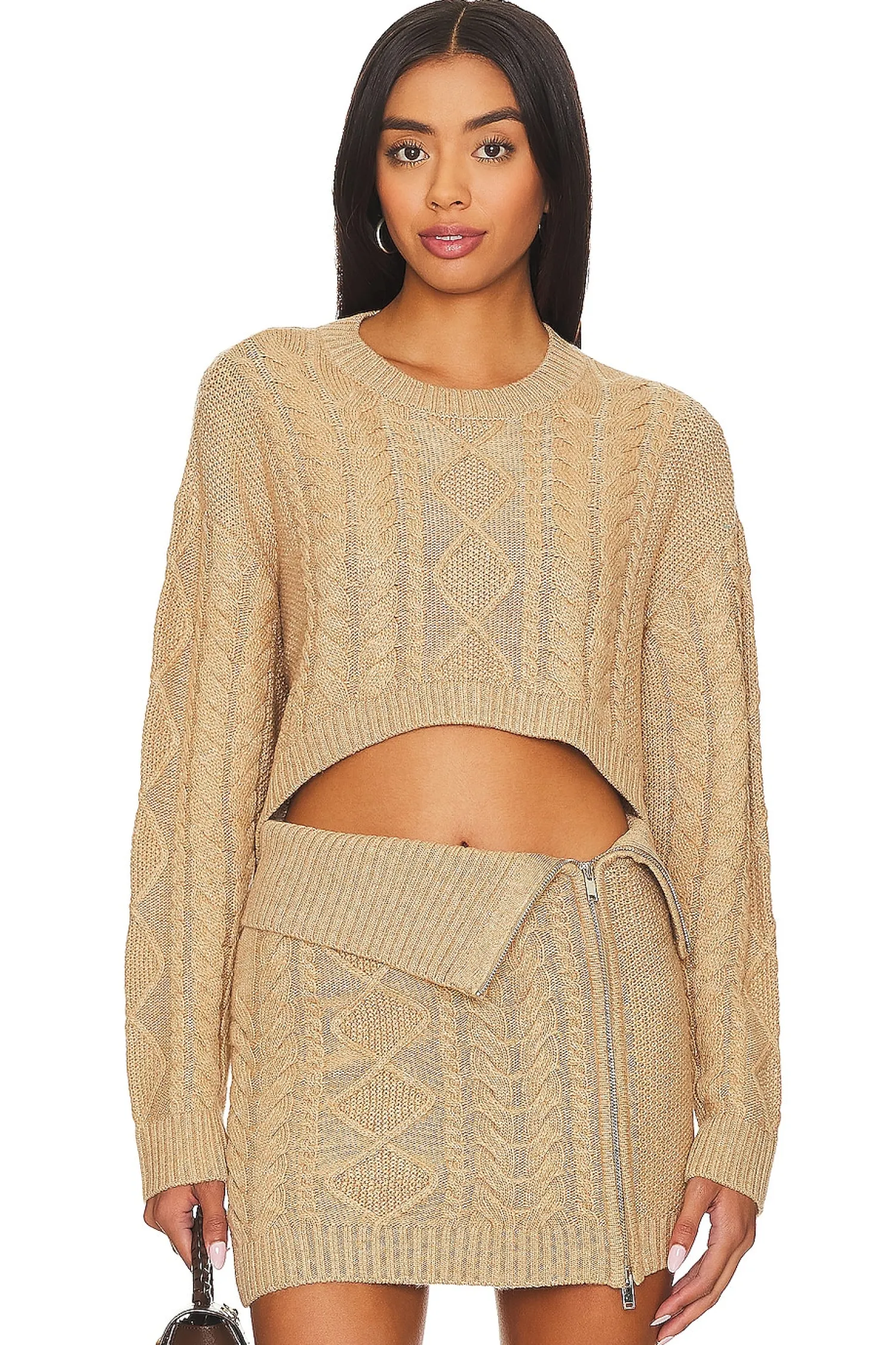 Women Camila Coelho Matching Sets>Carmen Cropped Cable Crew
