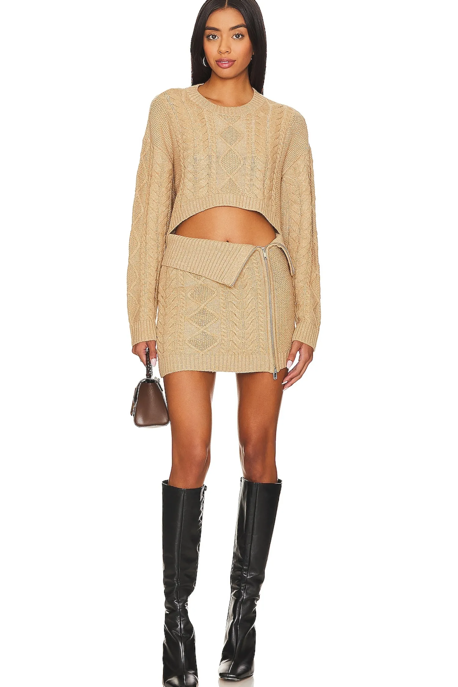 Women Camila Coelho Matching Sets>Carmen Cropped Cable Crew