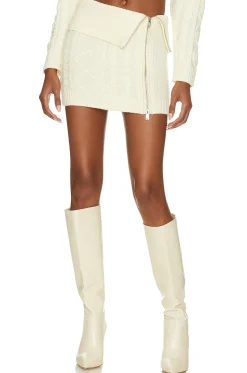 Women Camila Coelho Matching Sets>Carmen Fold Over Cable Mini Skirt With Zip