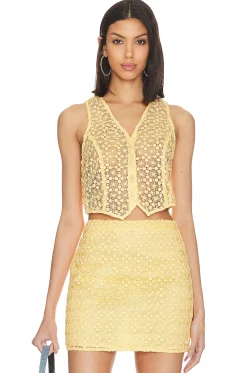 Women L'Academie Jackets & Coats>Carra Lace Vest
