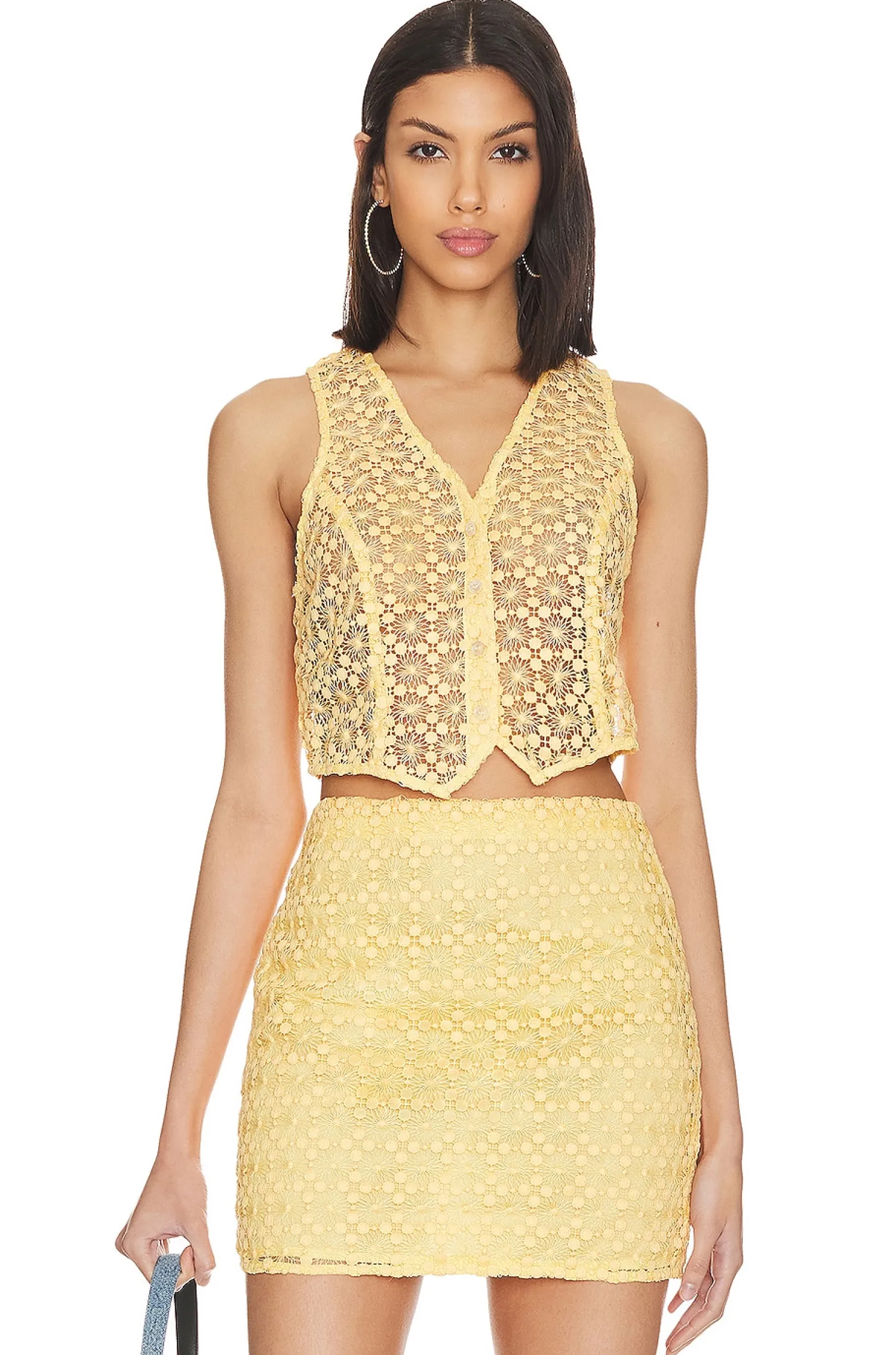 Women L'Academie Jackets & Coats>Carra Lace Vest