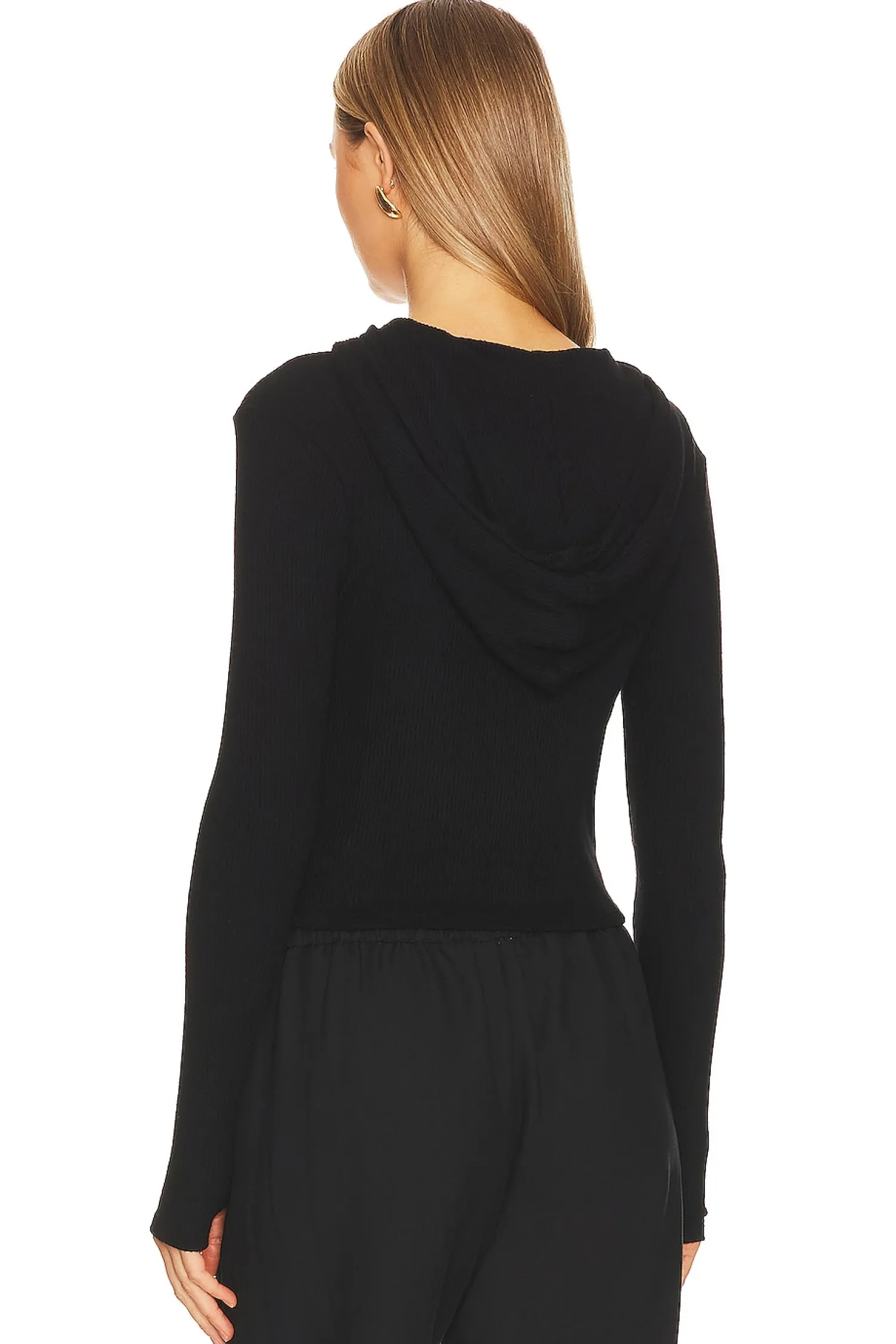 Women Michael Lauren Loungewear>Caspar Crop Fitted Hoodie