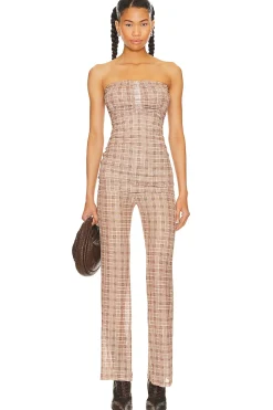 Women superdown Jumpsuits>Checkered Set