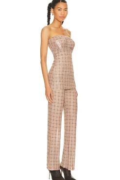 Women superdown Jumpsuits>Checkered Set