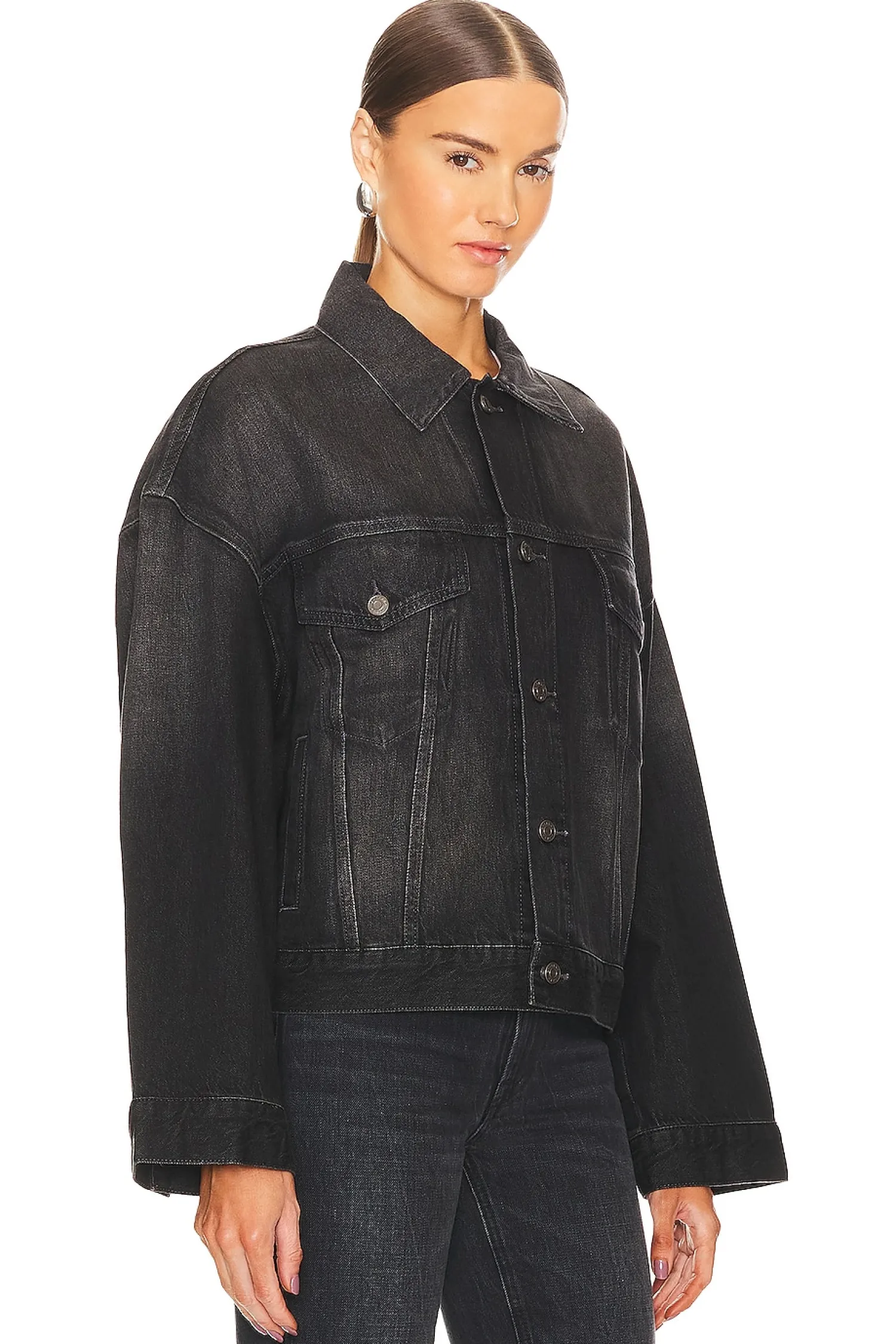 Women GRLFRND Jackets & Coats>Christi Oversized Denim Jacket