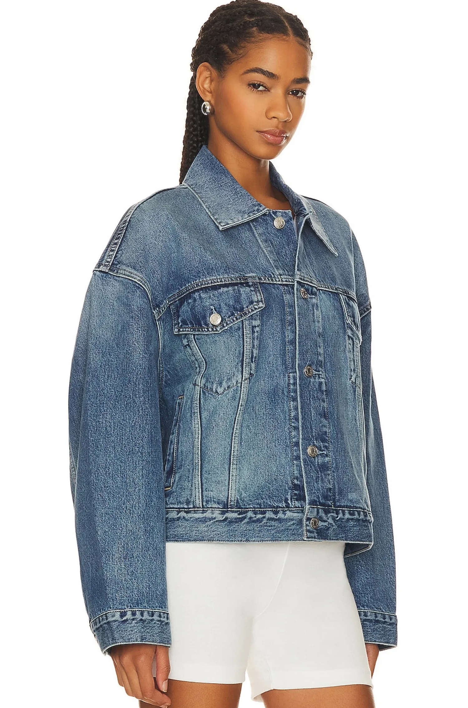 Women GRLFRND Jackets & Coats>Christi Oversized Denim Jacket