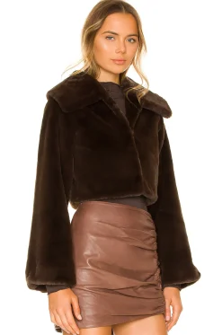 Women Camila Coelho Jackets & Coats>Cleobella Cropped Faux Fur Jacket