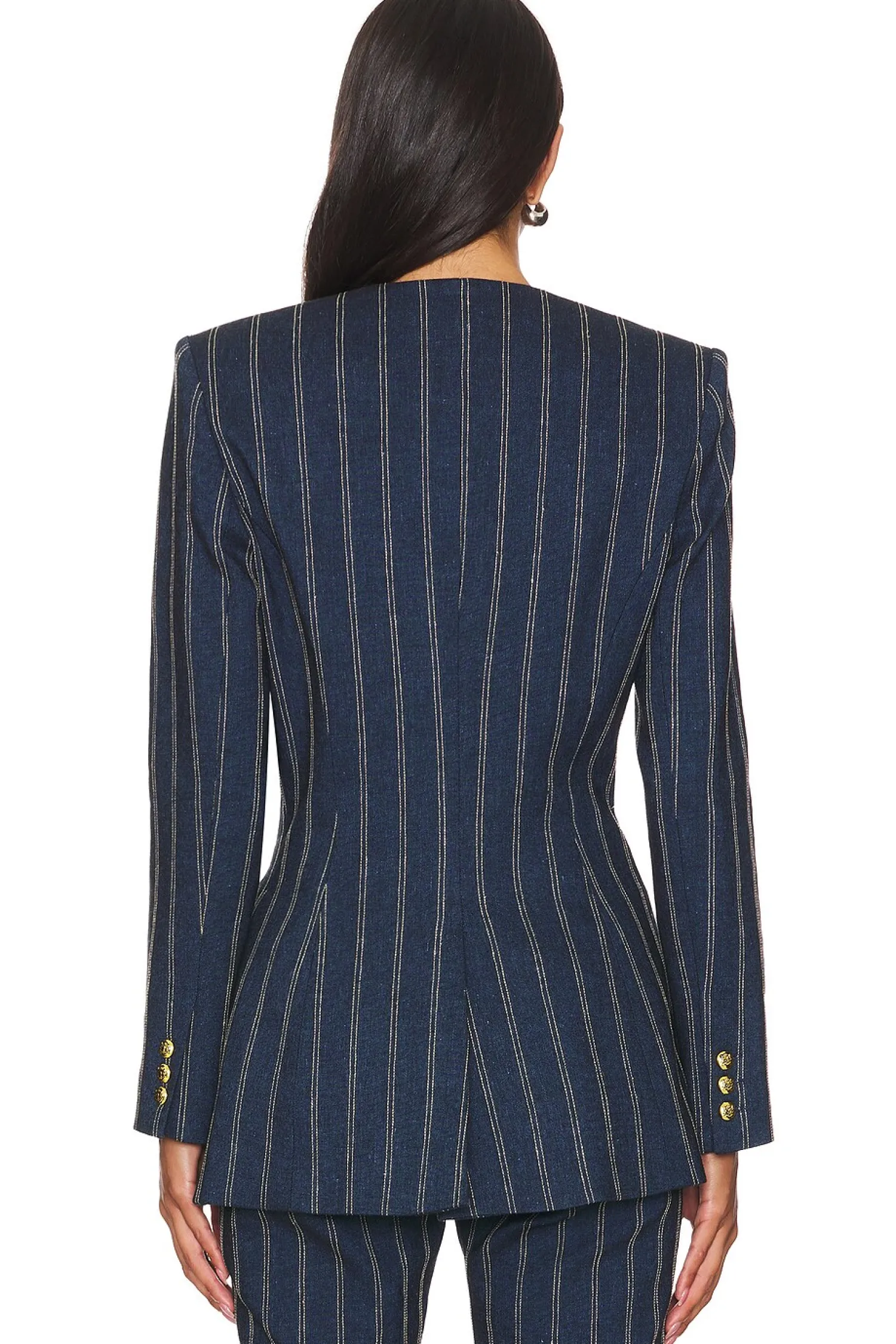 Women Smythe Jackets & Coats>Collarless Db Blazer