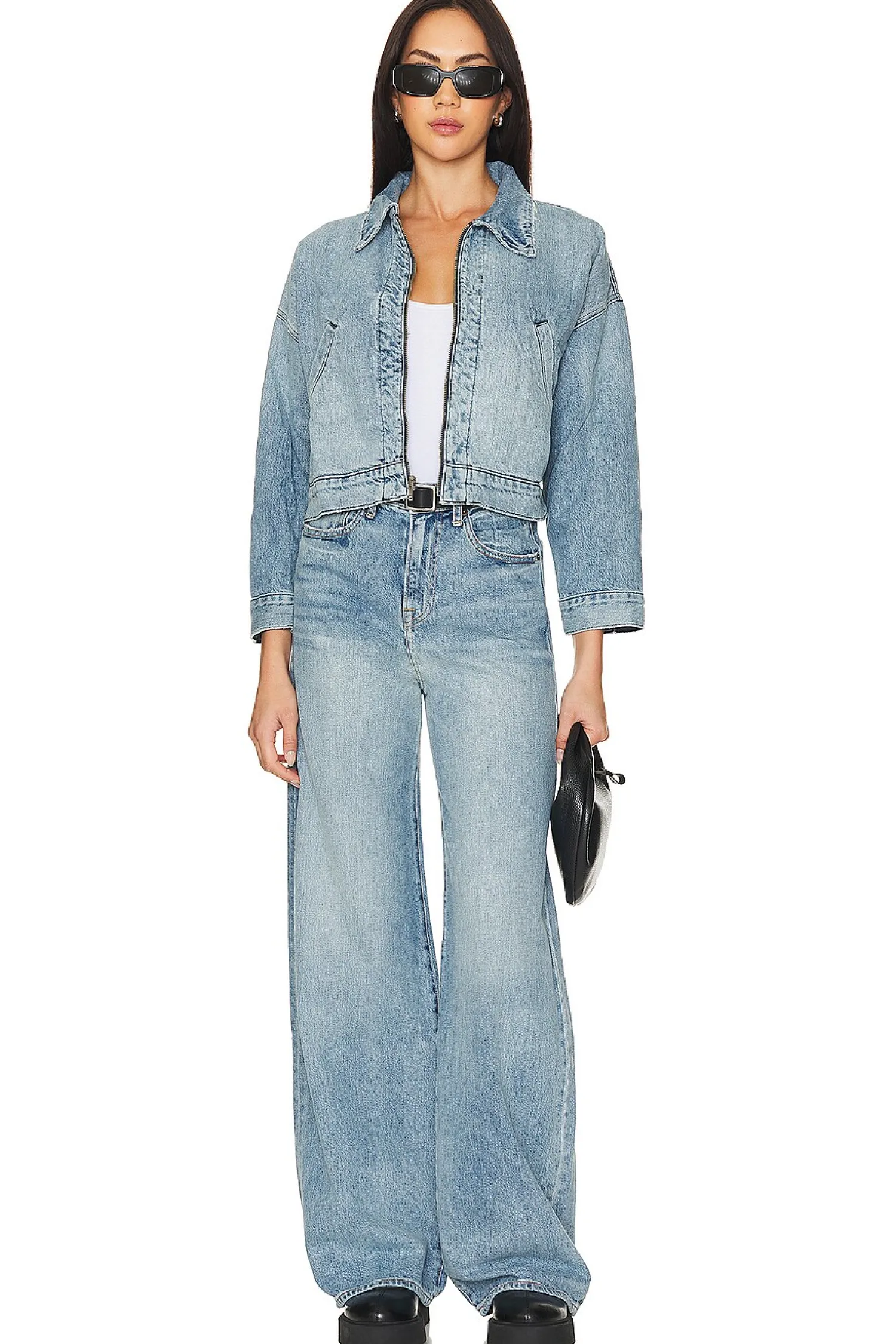 Women NSF Jackets & Coats>Conway Zip Denim Jacket