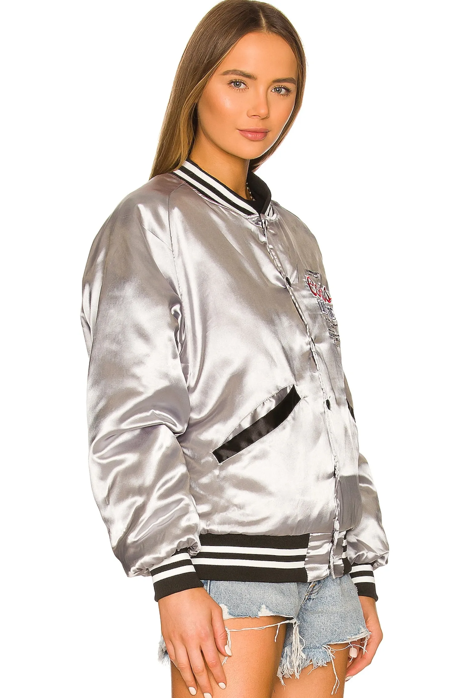 Women The Laundry Room Jackets & Coats>Coors Light Official Nylon Bomber Jacket