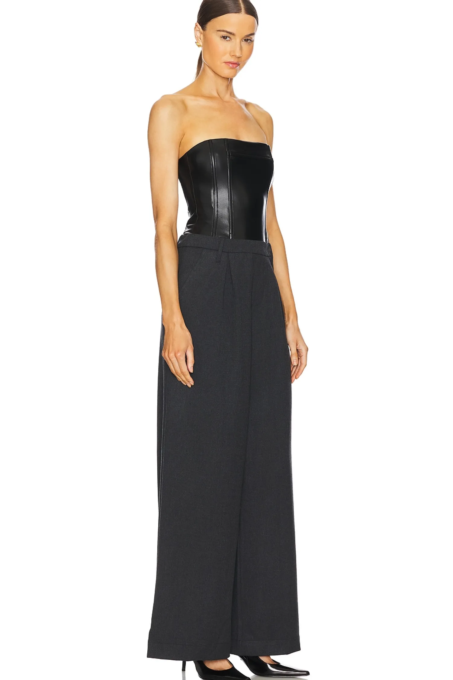 Women WeWoreWhat Jumpsuits>Corset Wide Leg Jumpsuit