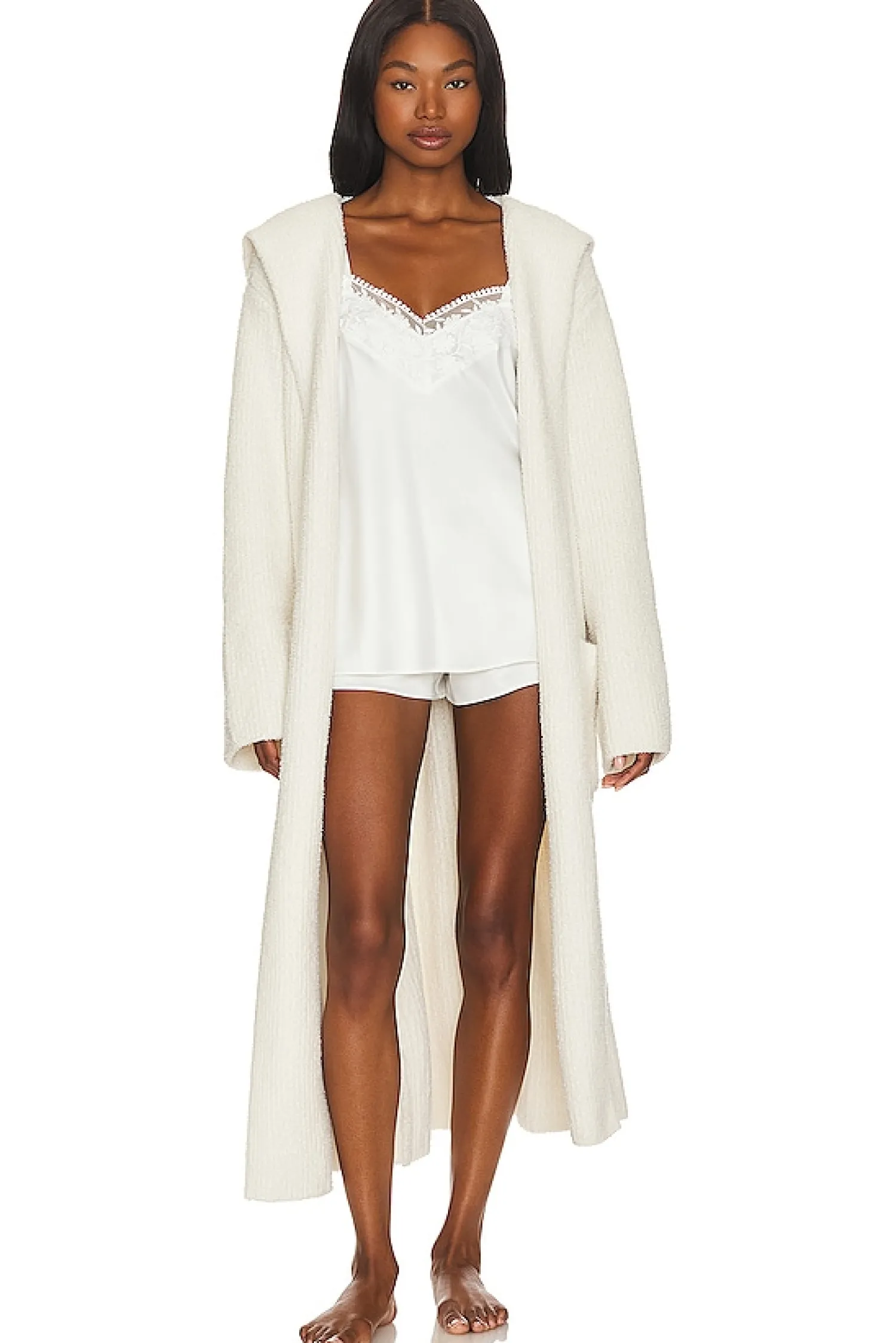 Women Barefoot Dreams Lingerie & Sleepwear>CozyChic Ribbed Hooded Robe