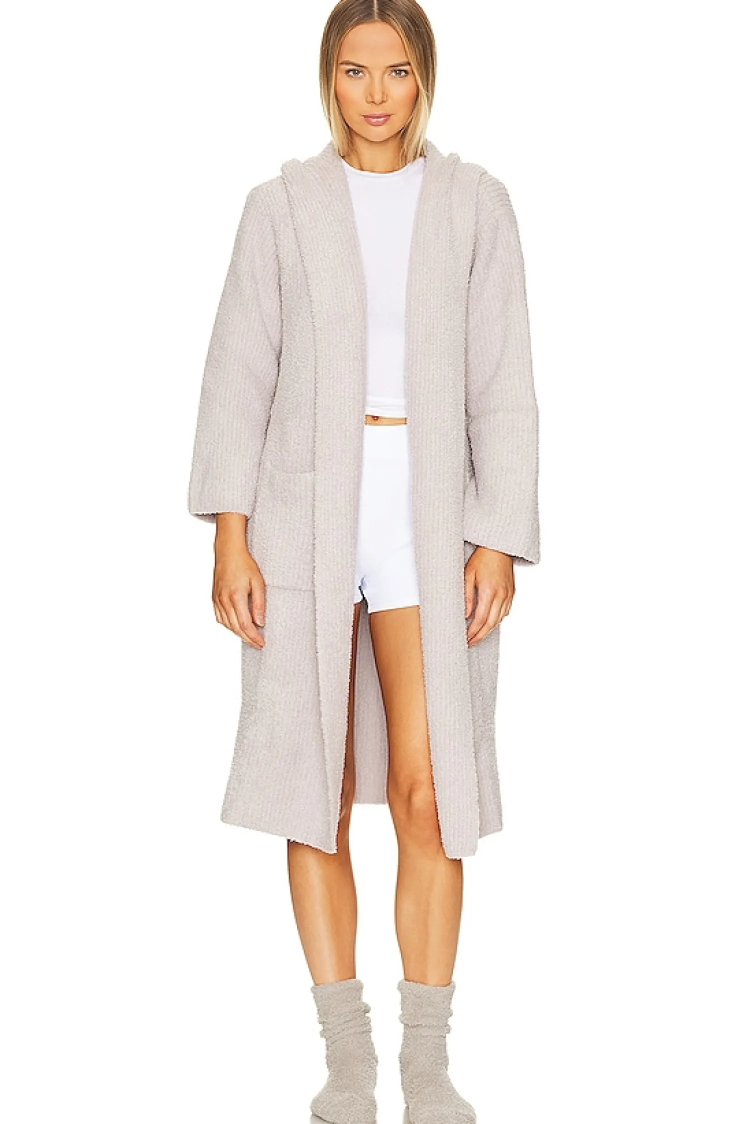 Women Barefoot Dreams Lingerie & Sleepwear>CozyChic Ribbed Hooded Robe