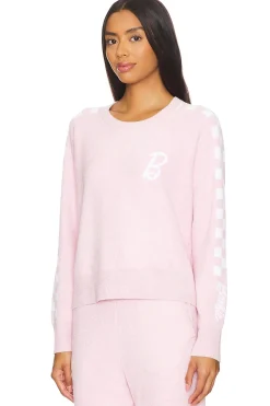 Women Barefoot Dreams Loungewear>CozyChic Ultra Light Barbie Checkered Pullover