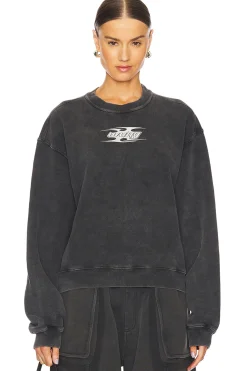 Women Alexander Wang Loungewear>Crew Neck Sweatshirt With Blade Logo