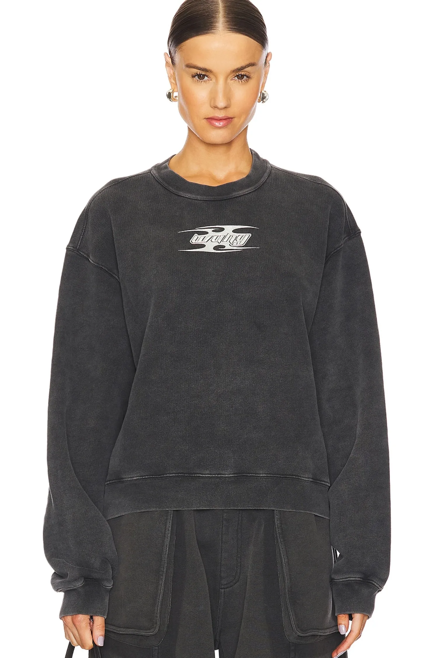 Women Alexander Wang Loungewear>Crew Neck Sweatshirt With Blade Logo