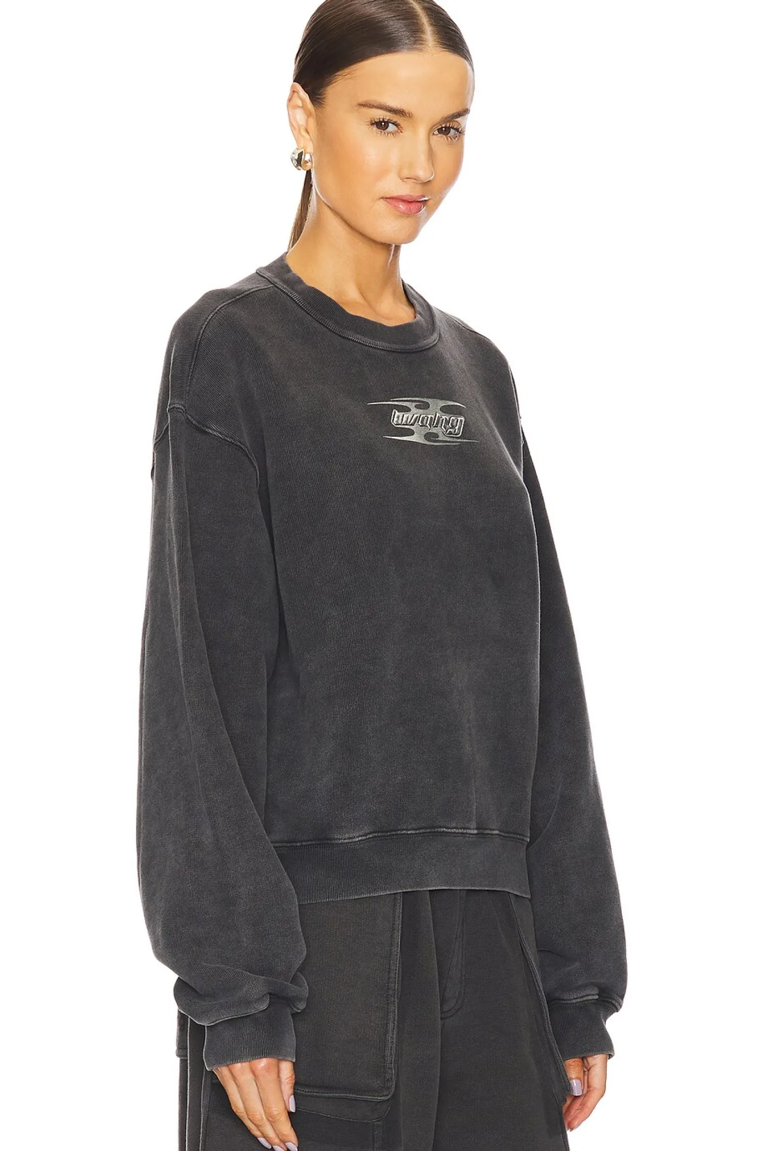 Women Alexander Wang Loungewear>Crew Neck Sweatshirt With Blade Logo
