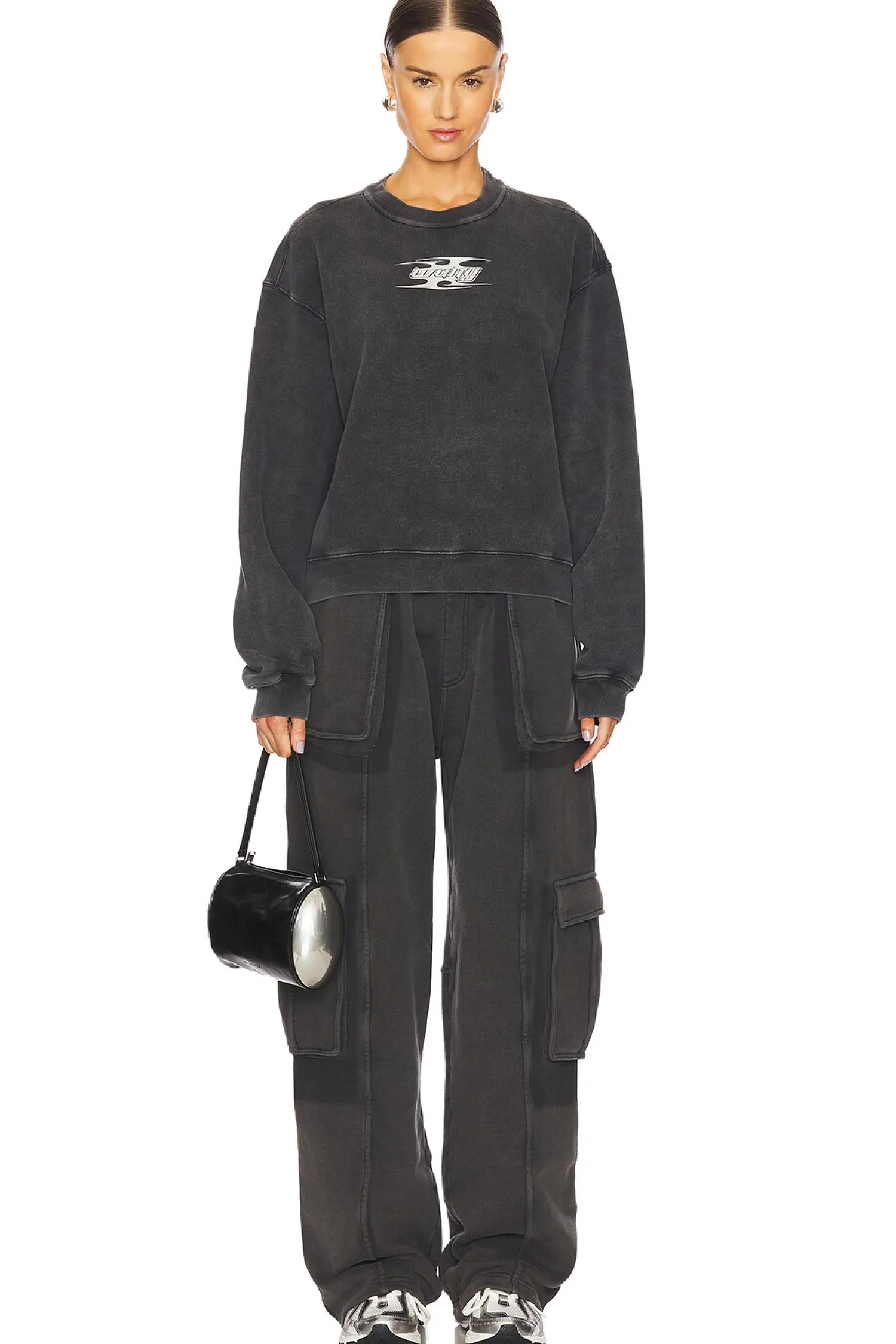 Women Alexander Wang Loungewear>Crew Neck Sweatshirt With Blade Logo