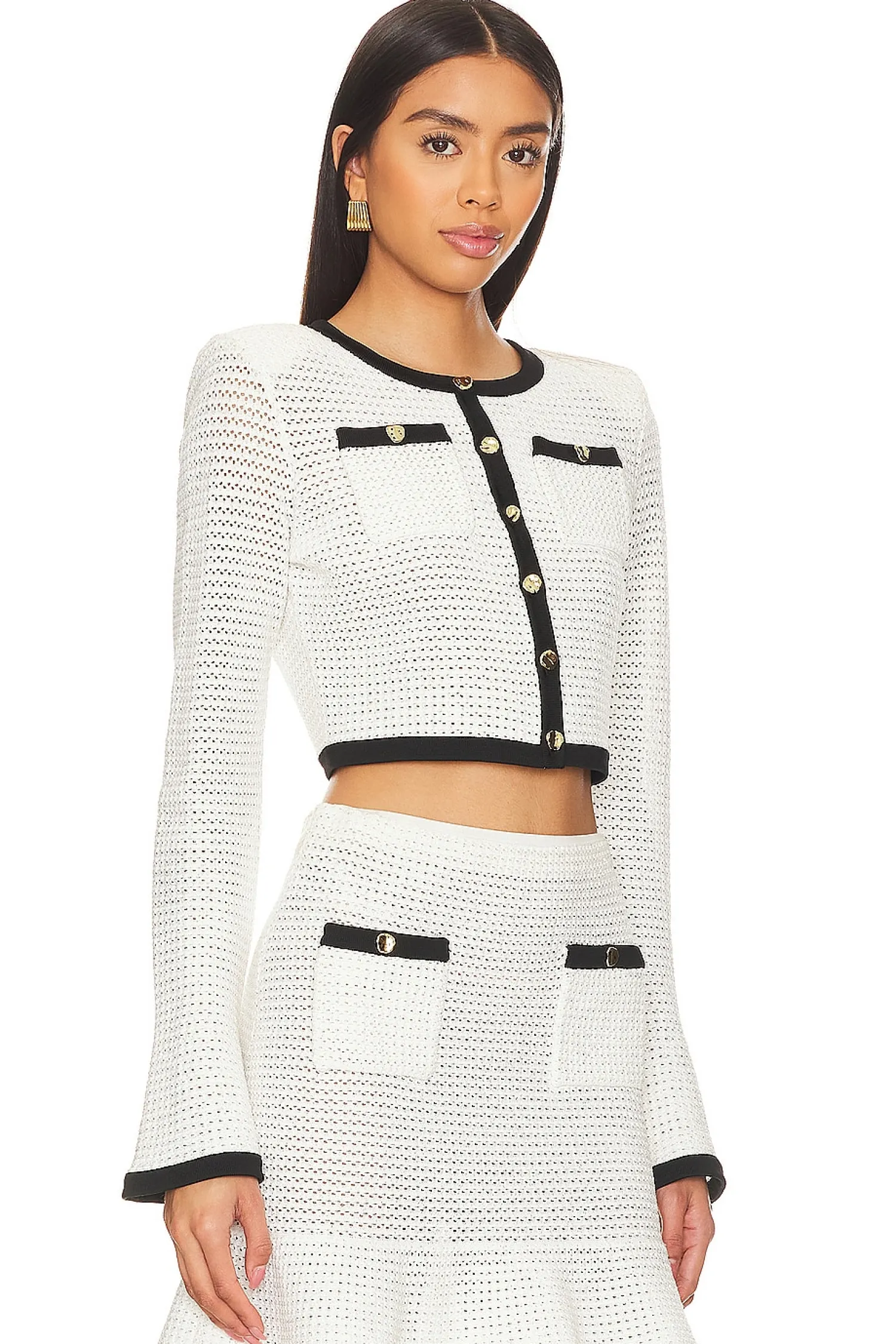 Women self-portrait Matching Sets>Crochet Cardigan