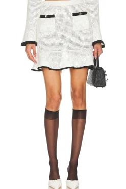Women self-portrait Matching Sets>Crochet Skirt