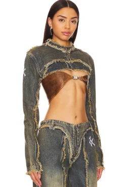 Women 1XBLUE Jackets & Coats>Crop Jacket