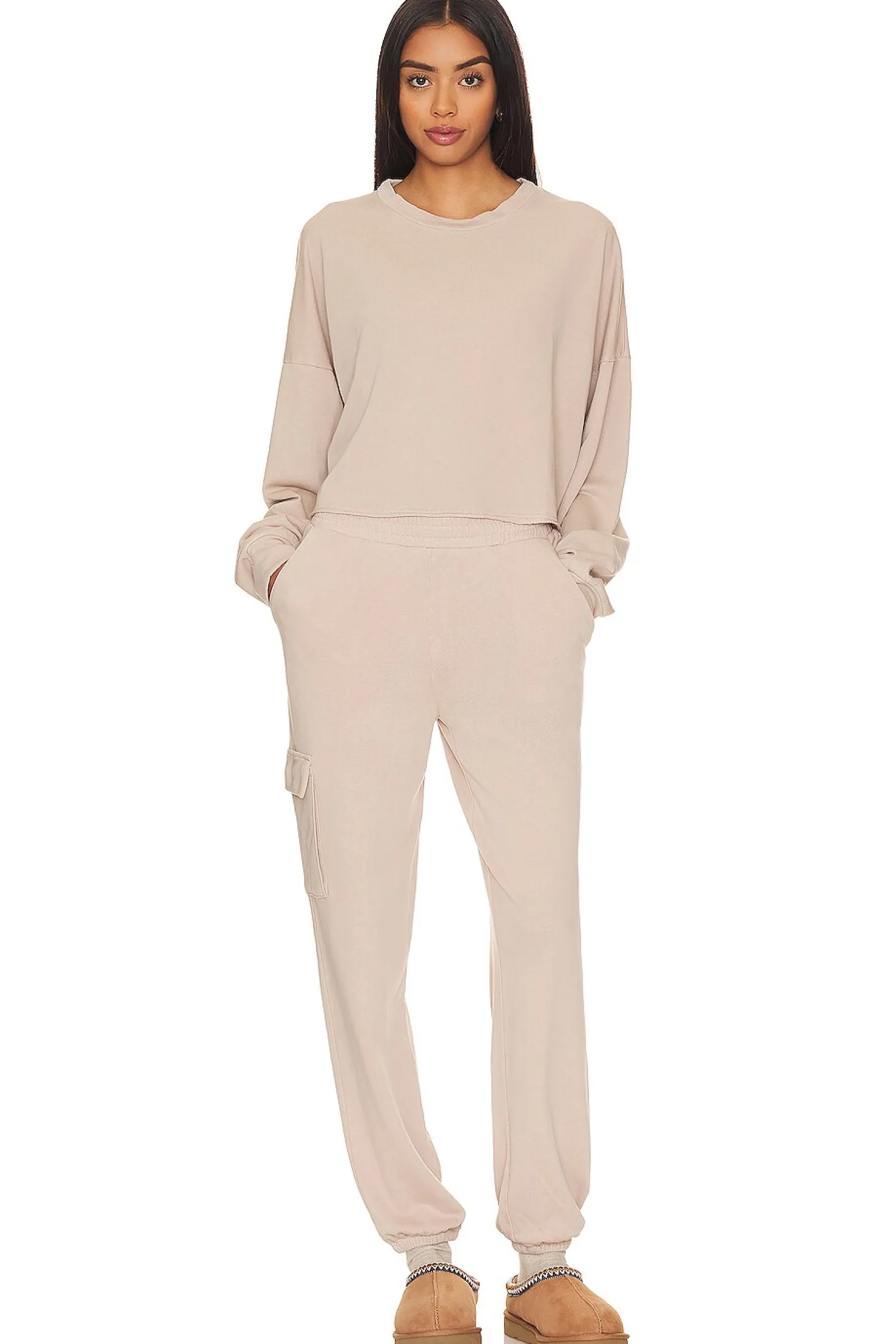 Women Lanston Loungewear>Crop Pullover Sweatshirt