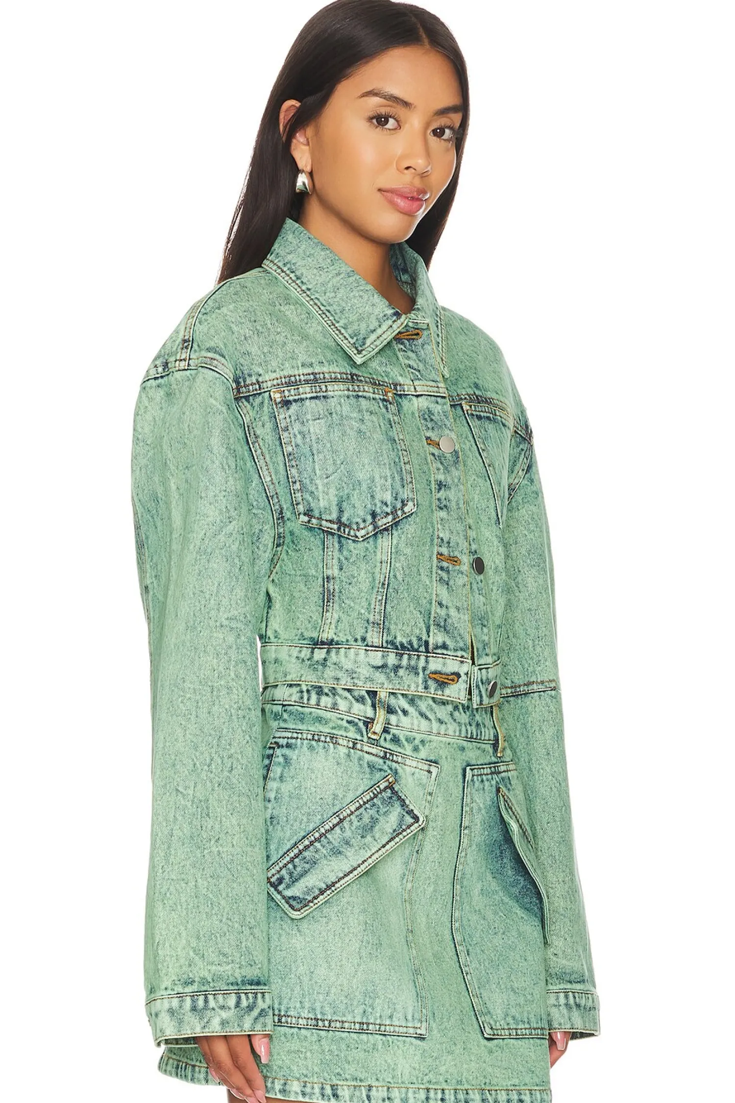 Women AKNVAS Matching Sets|Jackets & Coats>Cropped Mercer Jean Jacket