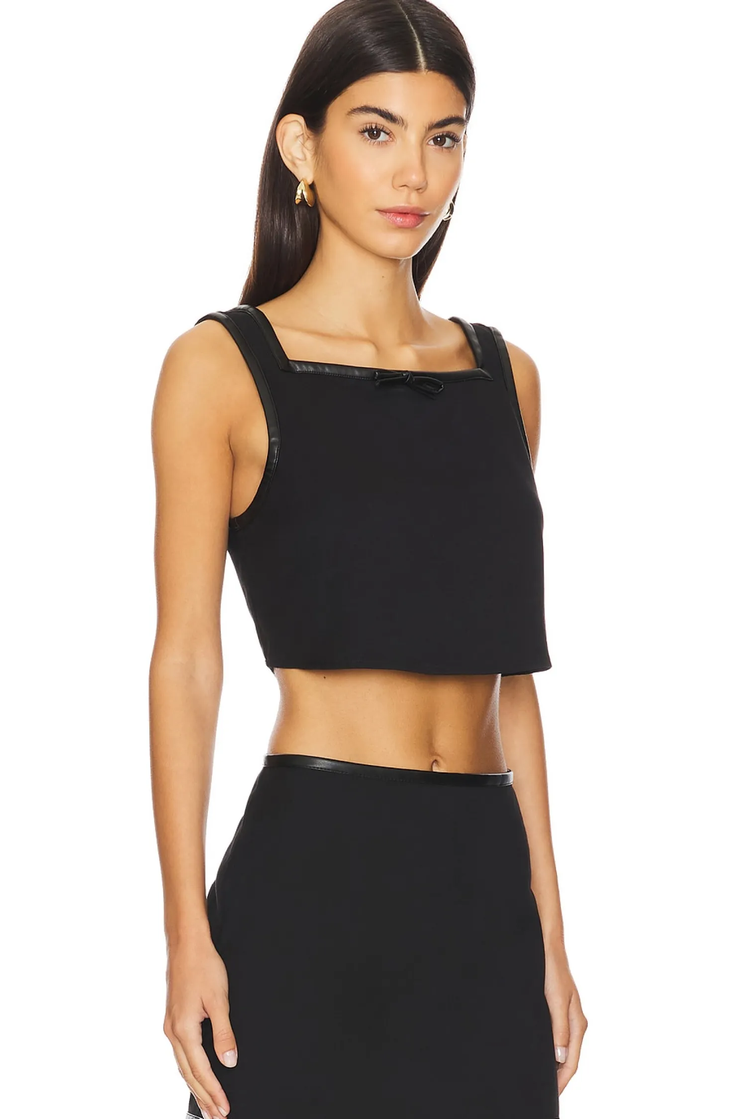 Women WeWoreWhat Matching Sets>Cropped Square Neck Top