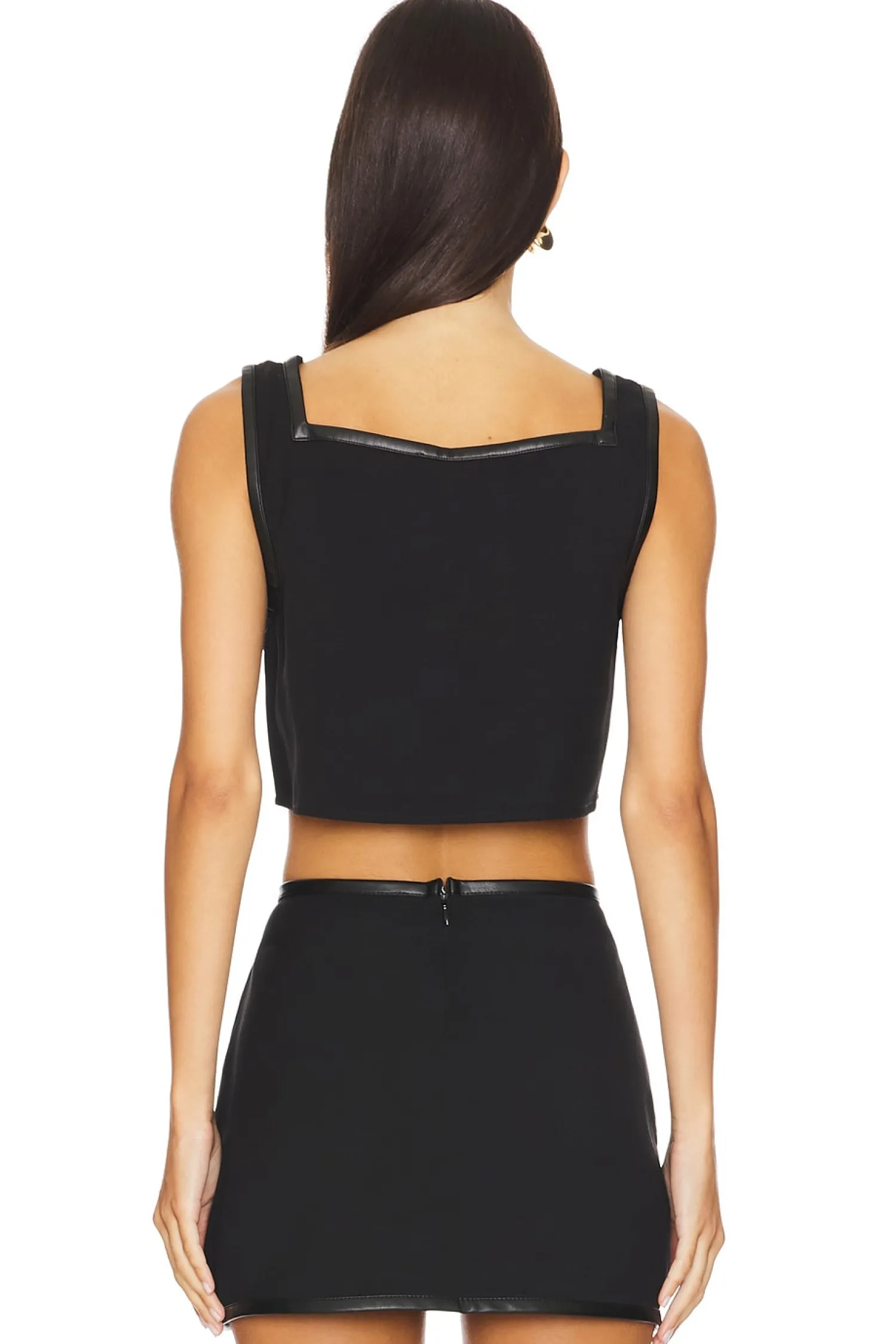 Women WeWoreWhat Matching Sets>Cropped Square Neck Top