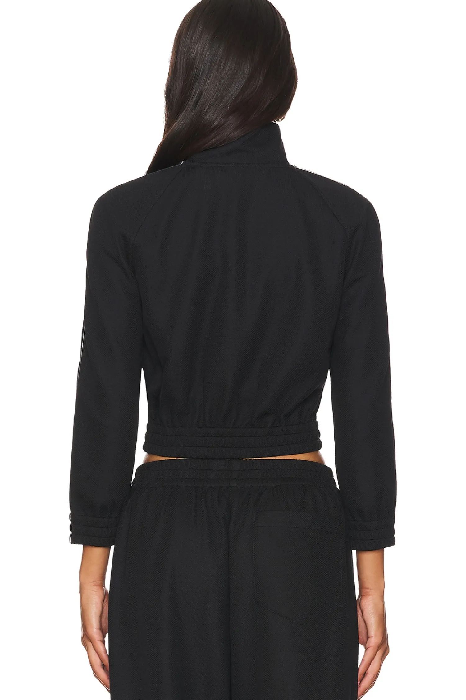 Women Alexander Wang Jackets & Coats>Cropped Track Jacket With Logo Webbing Tape