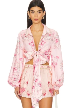 Women Camilla Matching Sets>Cropped Wrap Shirt