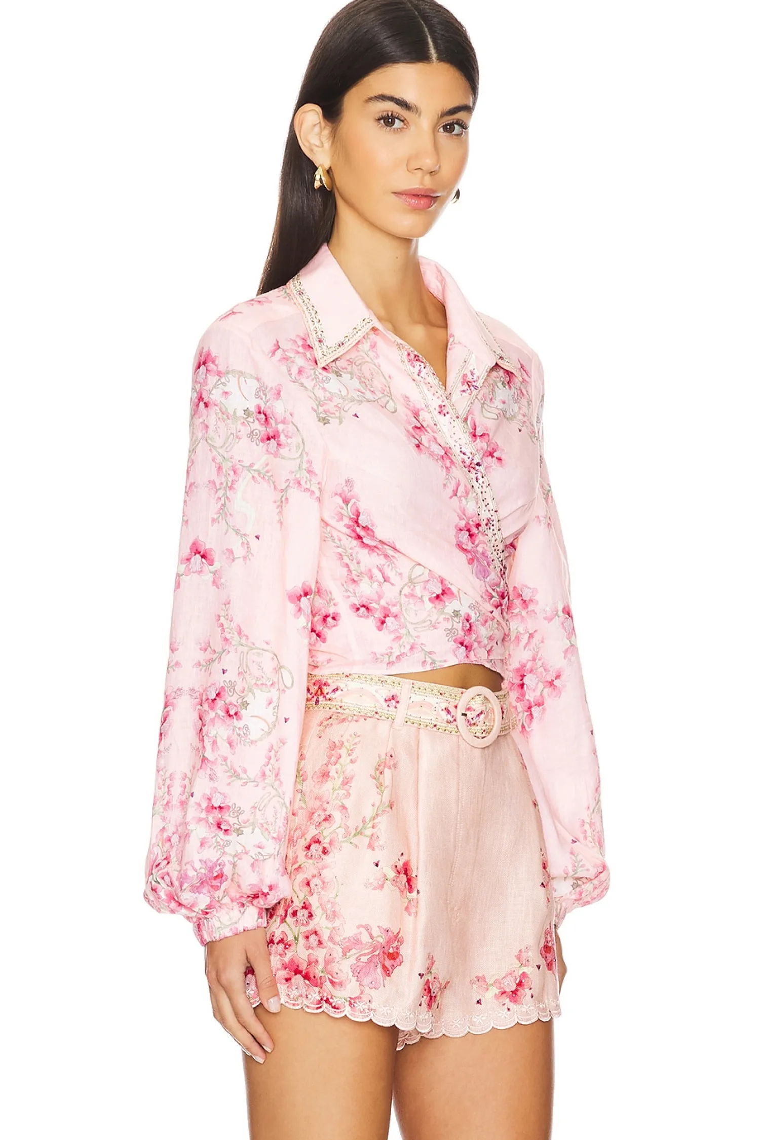 Women Camilla Matching Sets>Cropped Wrap Shirt