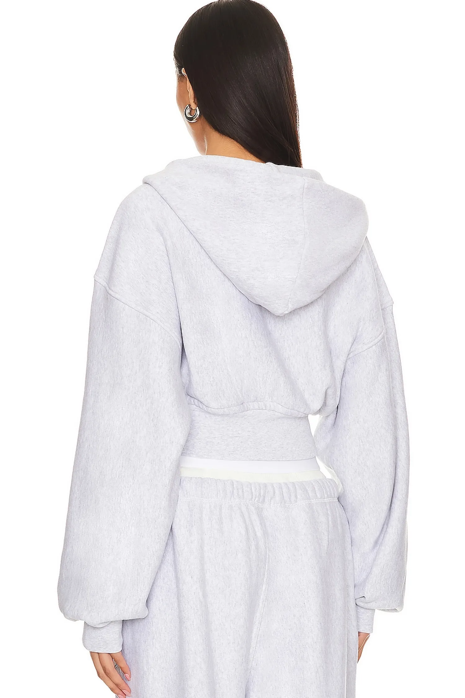 Women Alexander Wang Loungewear>Cropped Zip Up Hoodie