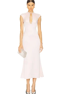 Women RASARIO Dresses>Crystal Embellished Midi Dress