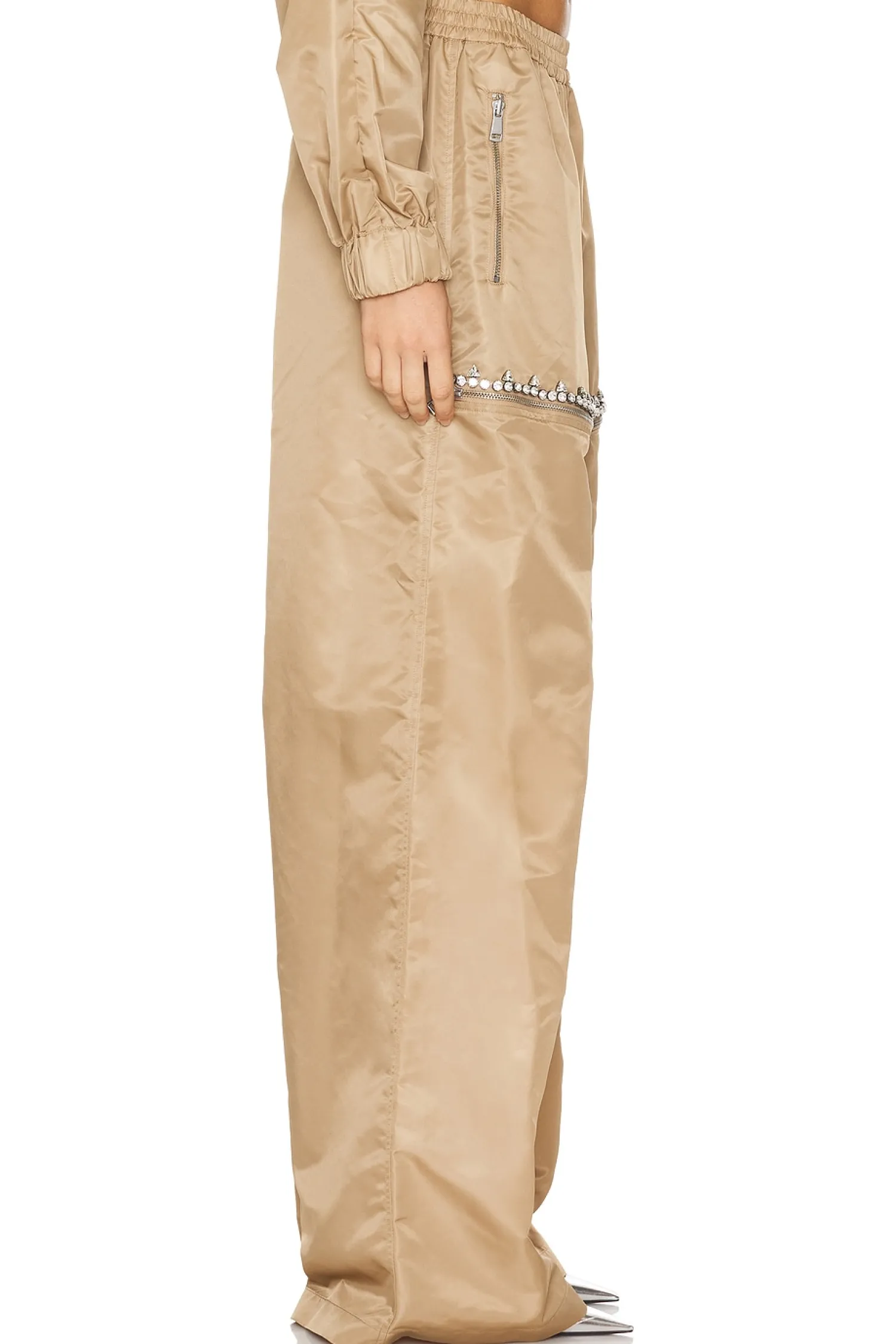 Women AREA Matching Sets>Crystal Slit Track Pant