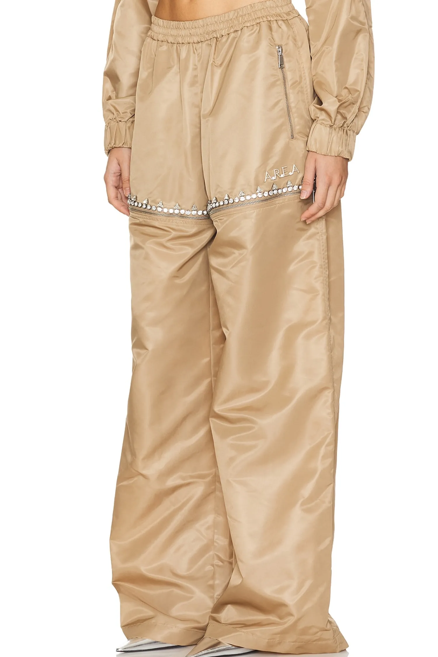 Women AREA Matching Sets>Crystal Slit Track Pant