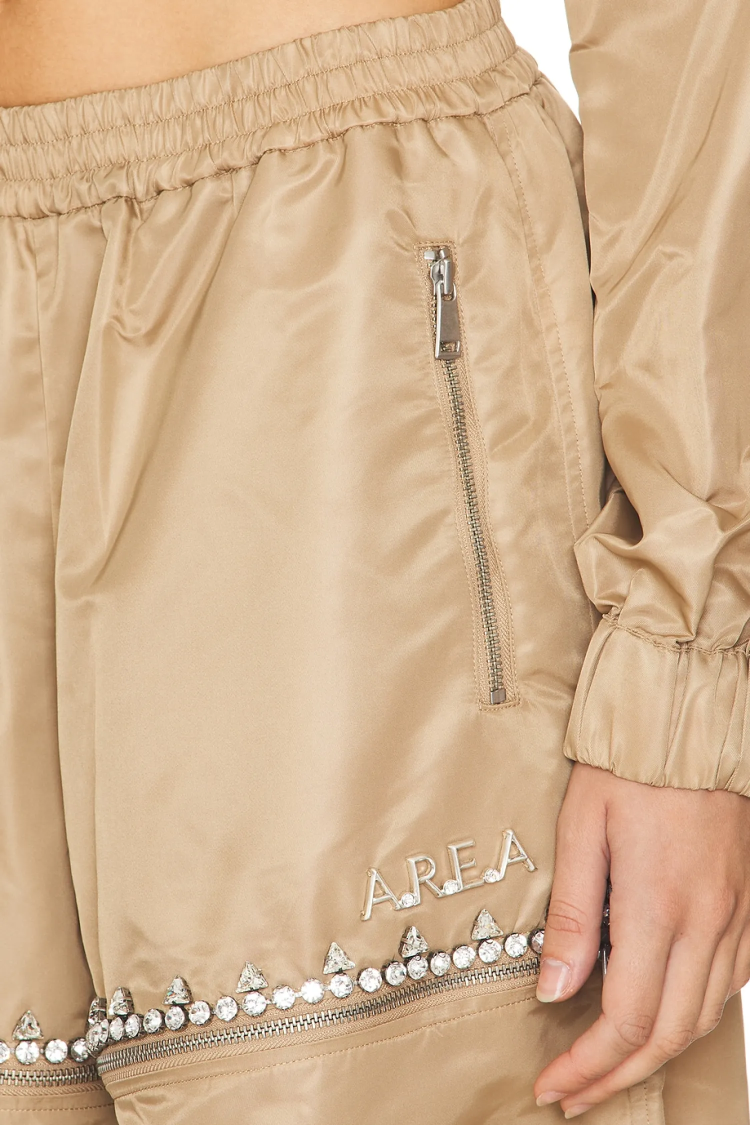 Women AREA Matching Sets>Crystal Slit Track Pant