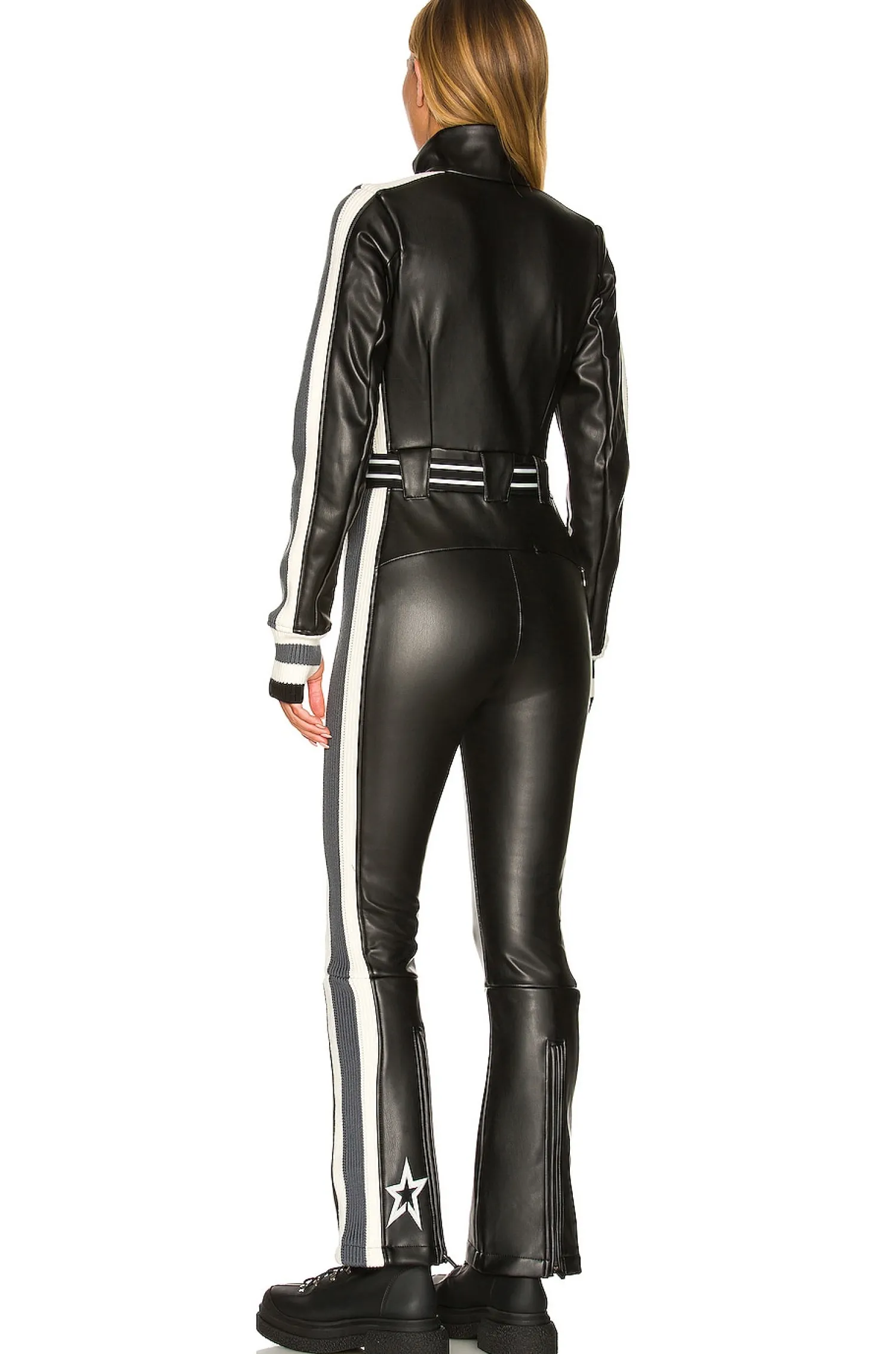Women Perfect Moment Jumpsuits>Crystal Soft Shell Faux Leather One Piece